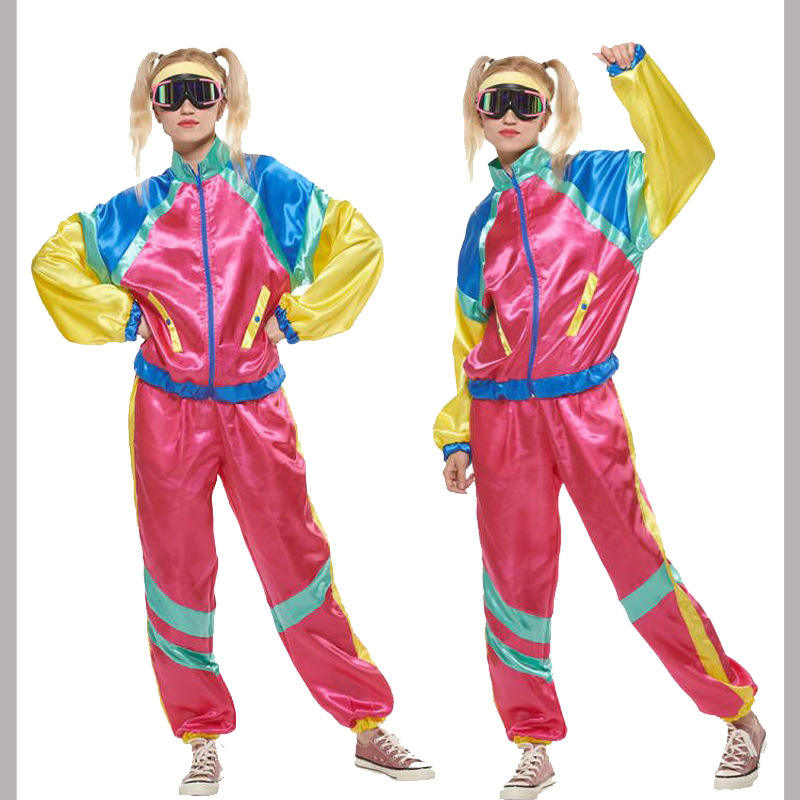 Women 80s 90s Fashion Track Suit