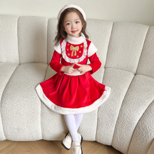 Fancy Merry Christmas Girls Clothing Set - Image 3