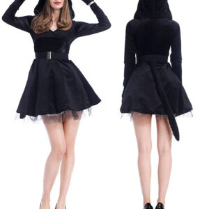 Woman Cute Black Cat Costume