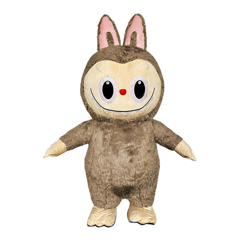 Inflatable Brown Labubu Performance Costume