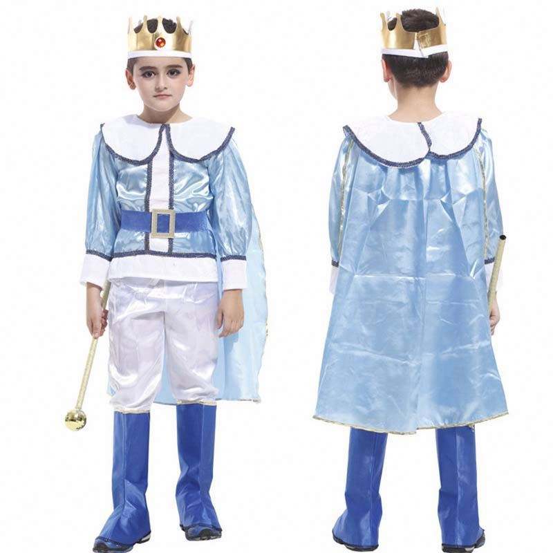 Medieval Prince Boy King Blue Costume