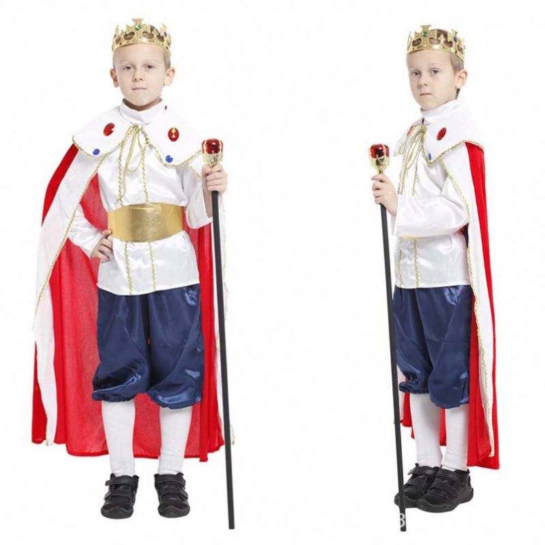 Medieval Prince Boy King White Costume