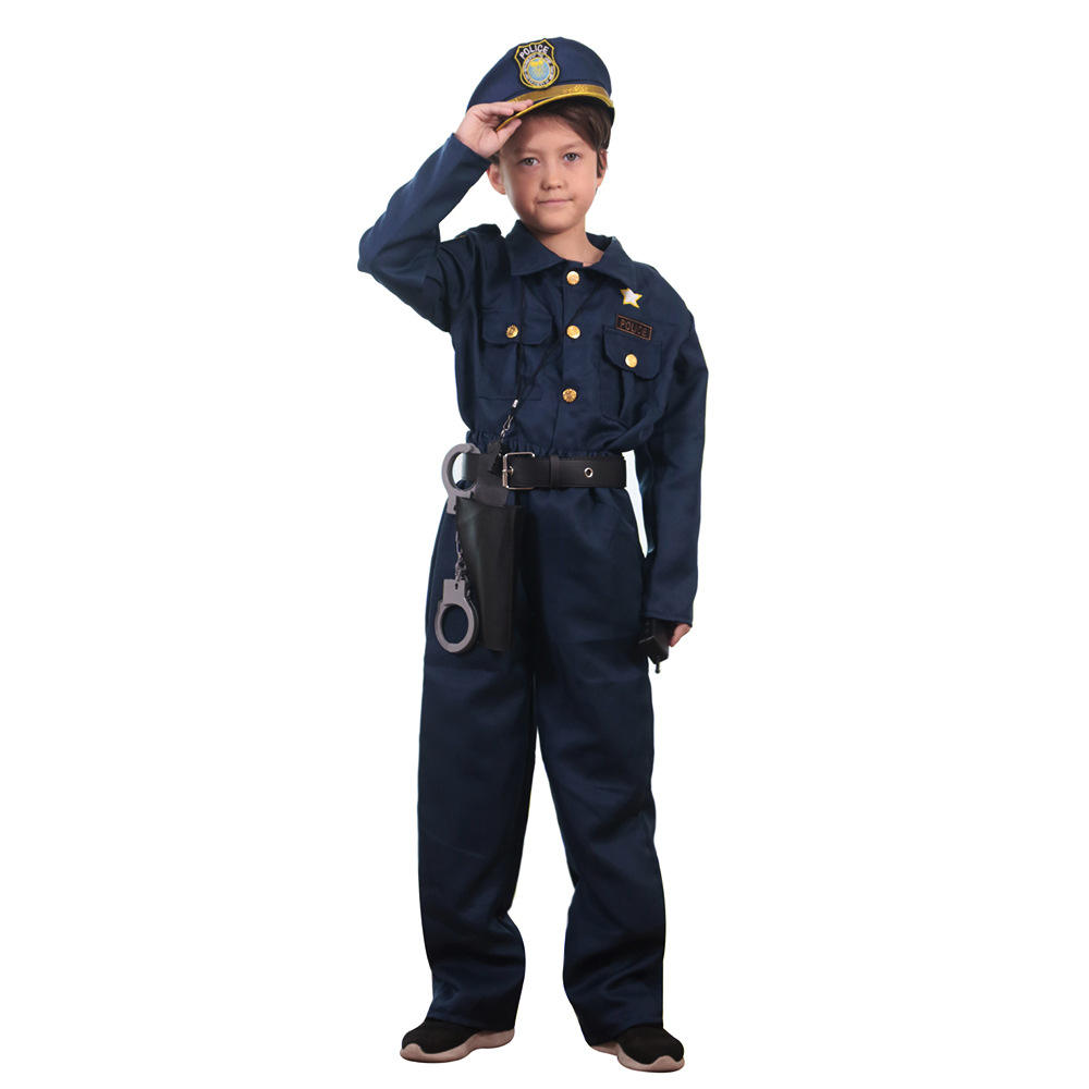 Boy Police Cosplay Costume