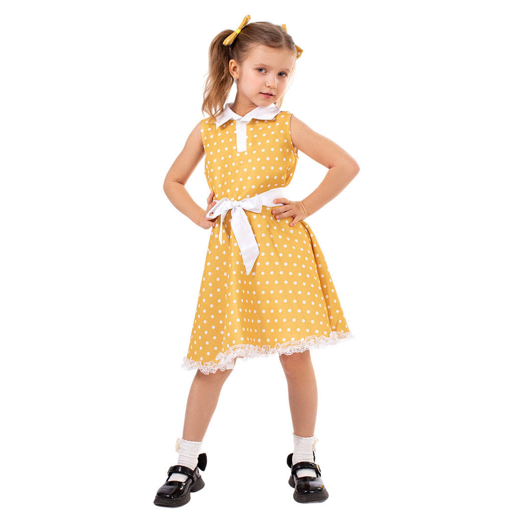 Halloween Girls Polka Dot Dress