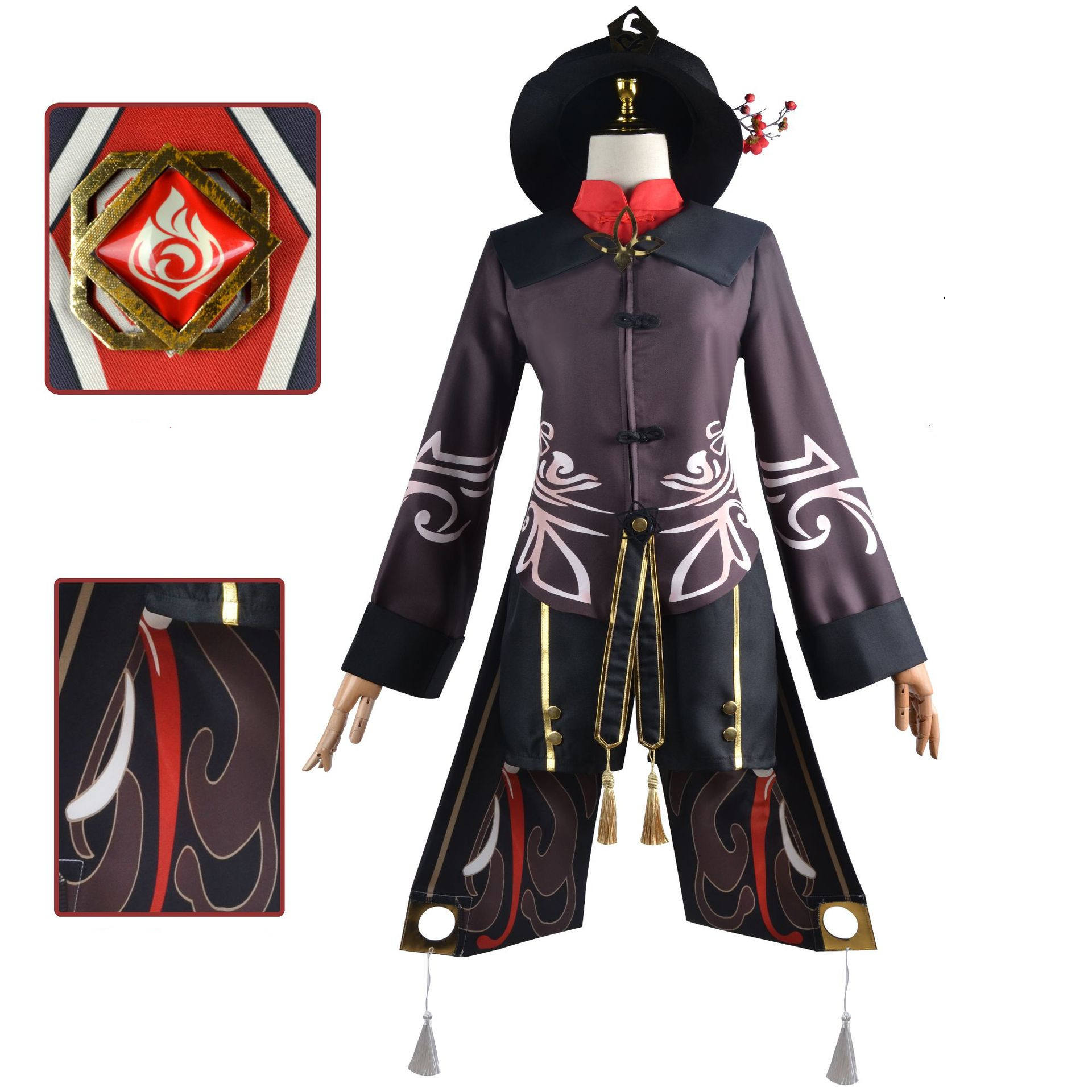 Anime Game Genshin Impact HuTao Cosplay Costume