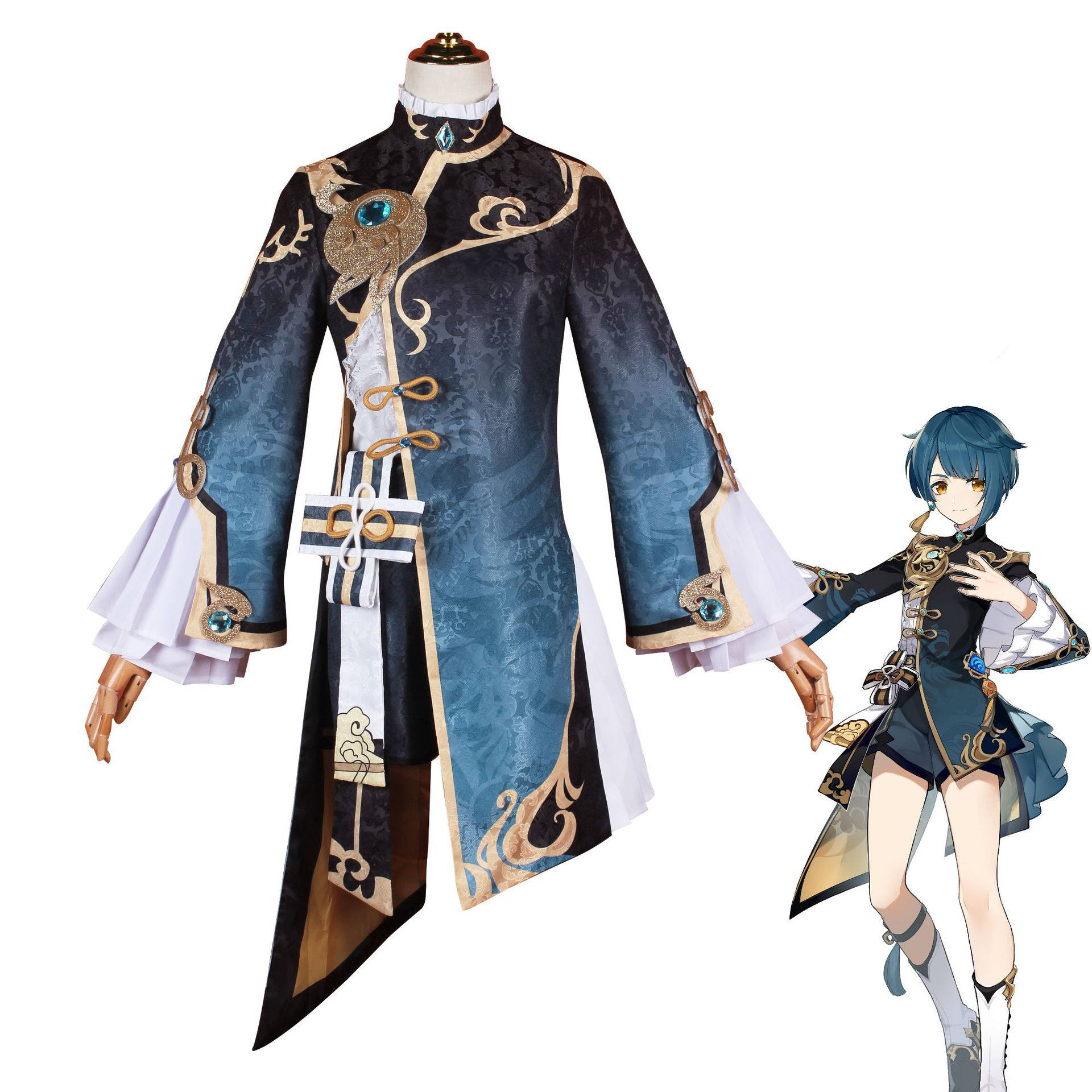 Anime Game Genshin Impact Xingqiu Cosplay Costume
