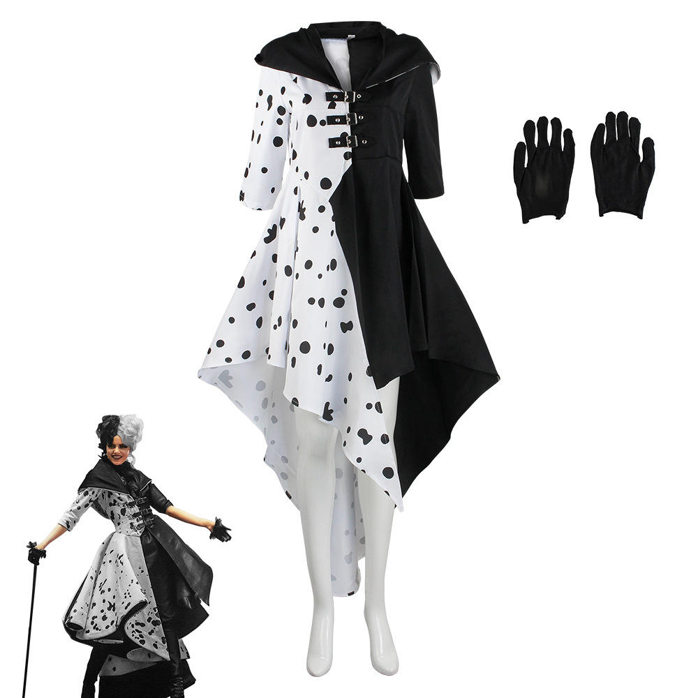 Movie Cruella De Vil Cosplay Costume