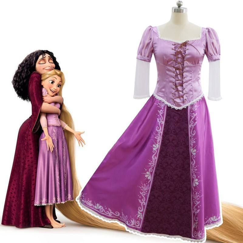 Rapunzel Halloween Purple Dress Costume
