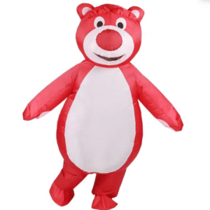 Pink Strawberry Bear Air Blow-up Suit