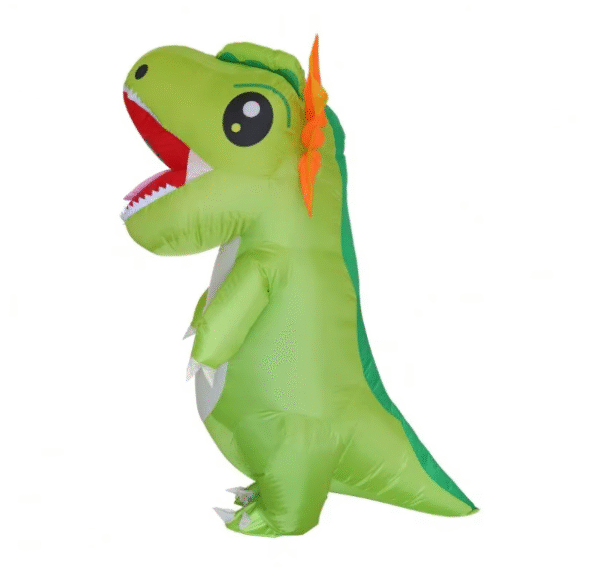 Red Ear Green Dinosaur Inflatable Costume - Image 3