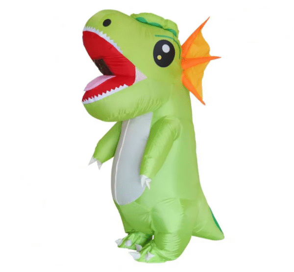 Red Ear Green Dinosaur Inflatable Costume - Image 2