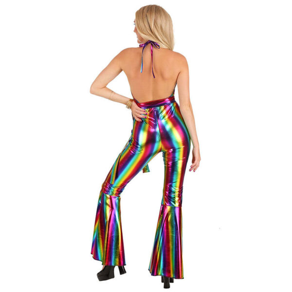 Adult 70s Disco Stripe Jumpsuits - Image 2