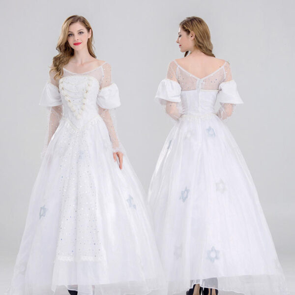 White Queen Alice Wonderland Costume - Image 2