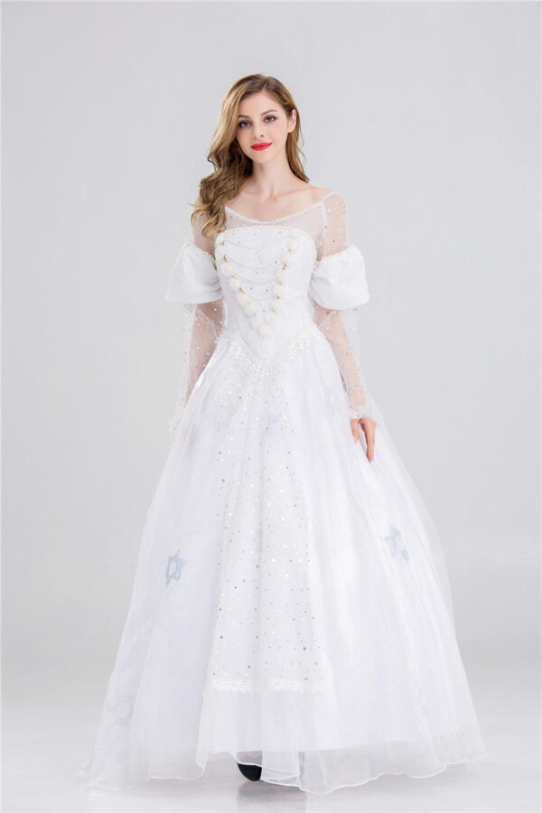 White Queen Alice Wonderland Costume - Image 3