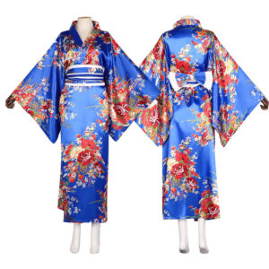 Japanese Style Traditional Blue Bathrobe Costume
