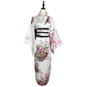 Japanese Style Traditional White Bathrobe Costume
