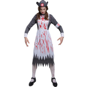 Halloween Horror Print Blood Nurse Suit