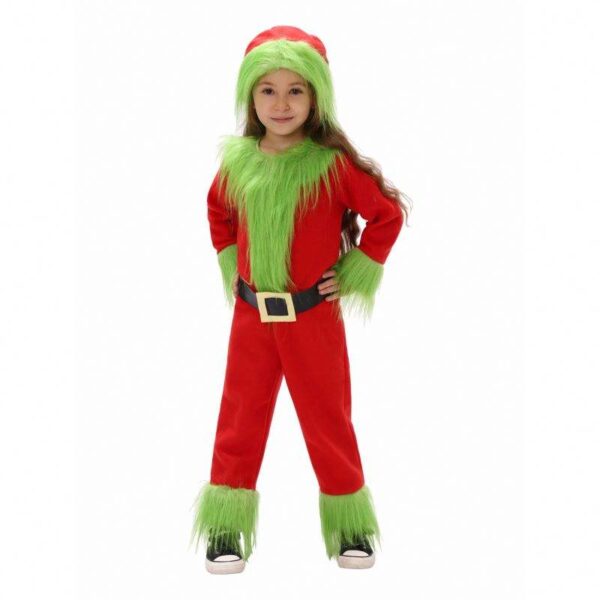 Kids Santa Claus Red Jumpsuit With Hat