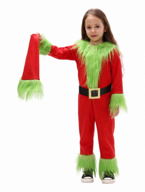 Kids Santa Claus Red Jumpsuit With Hat - Image 2