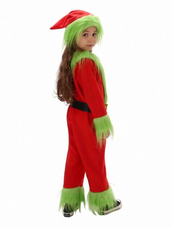 Kids Santa Claus Red Jumpsuit With Hat - Image 4