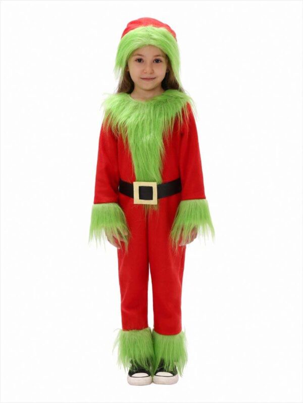 Kids Santa Claus Red Jumpsuit With Hat - Image 5