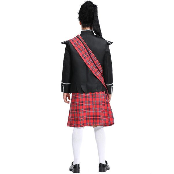Men's Red Plaid Scottish Costume - Image 4
