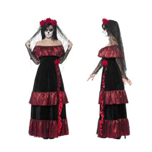 Bride Veil Dress Flower Halloween Costume