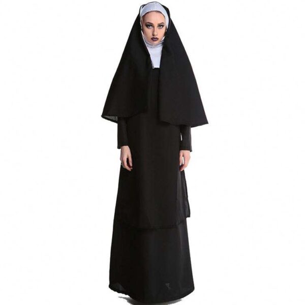 Maria Priest Nun Robes Cosplay Costume