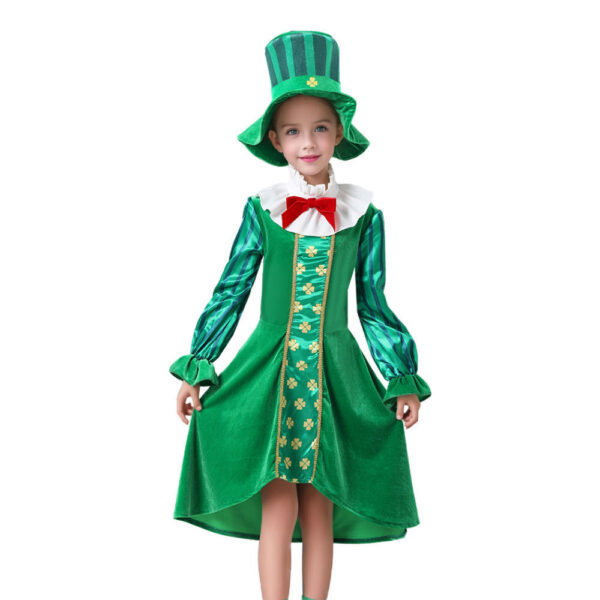 Girl St. Patrick's Day Leprechaun Costume - Image 3