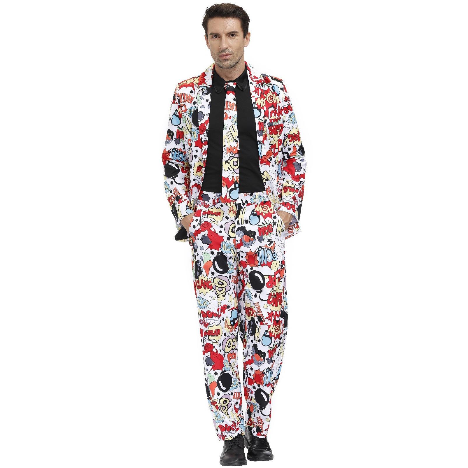 Men's Party Printed Prom Suit
