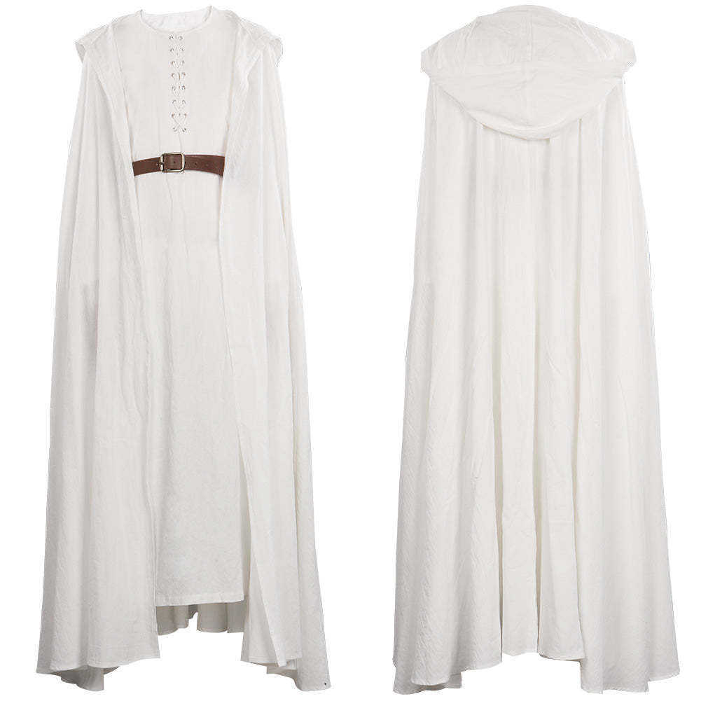 Lord Rings Gandalf White Robe Cosplay Costume