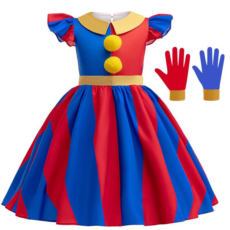 Kids The Amazing Digital Circus Pomni Cosplay Costume