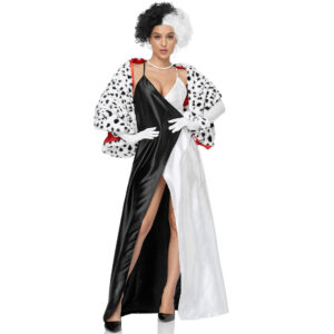 Cruella Spotted Dog Cosplay Costume