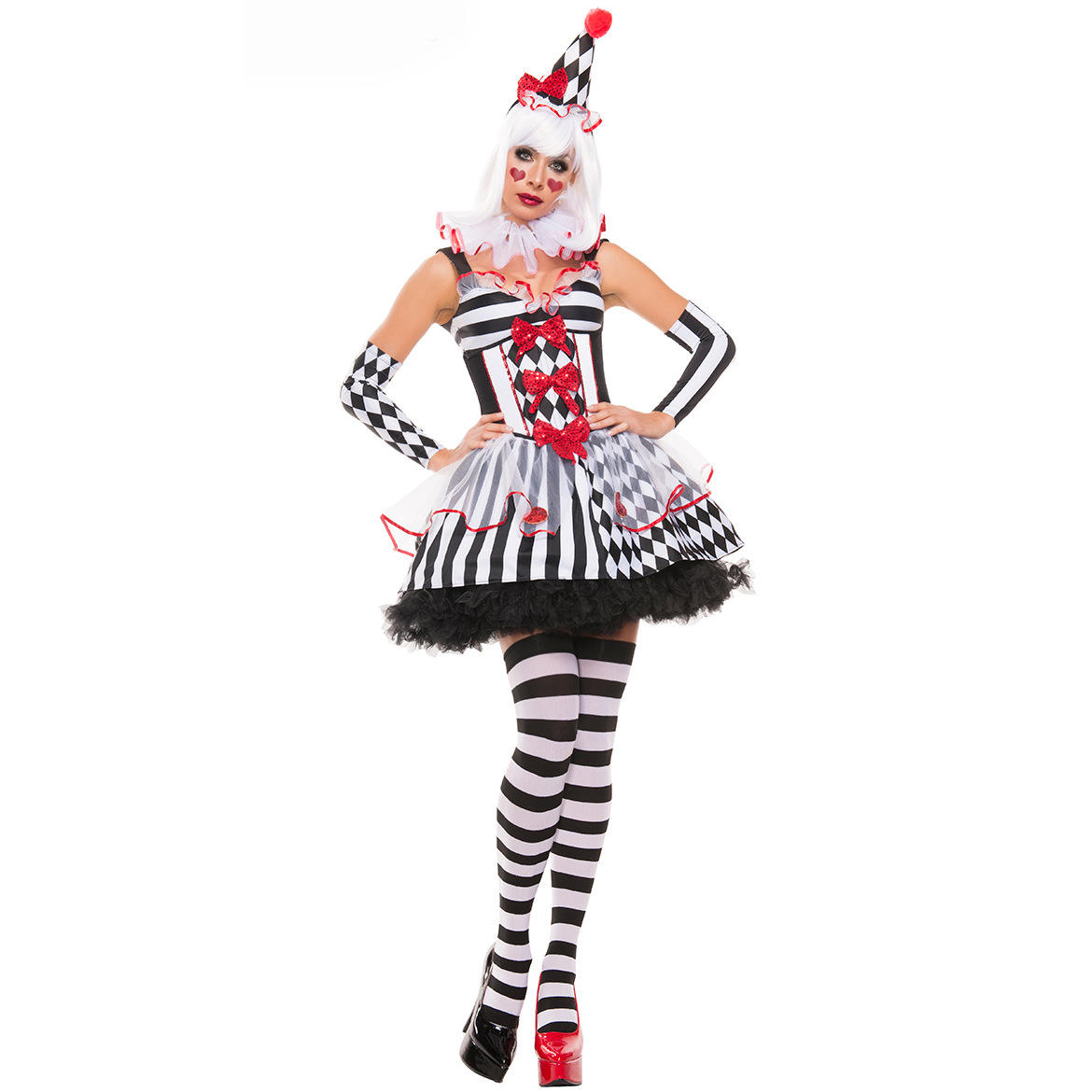 Adult Funny Clown Dress Costume