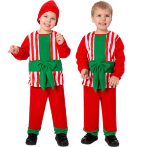 Red Santa Claus Boys Festival Clothing Suit