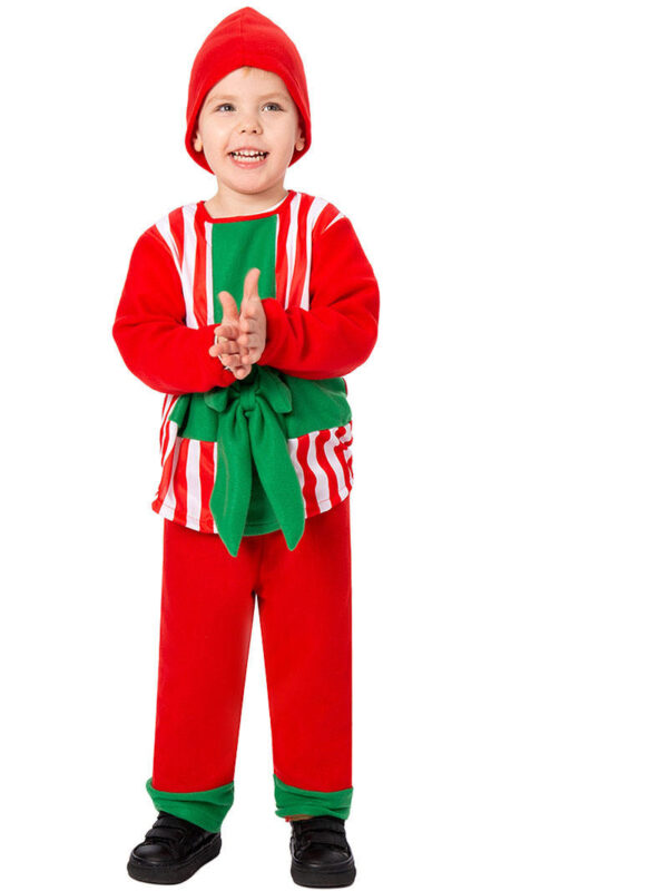 Red Santa Claus Boys Festival Clothing Suit - Image 4