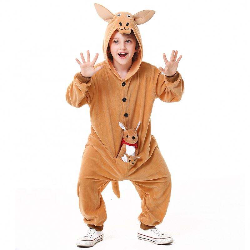 Children's Hooded Kangaroo Mascotte Costume