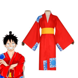 One Pieces Monkey D. Luffy Kimono Costume