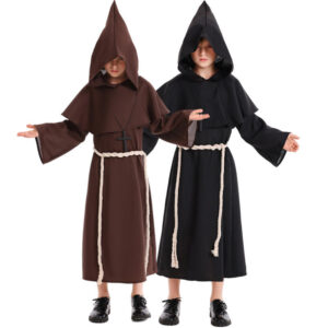 Brown Black Monk Priest Robes