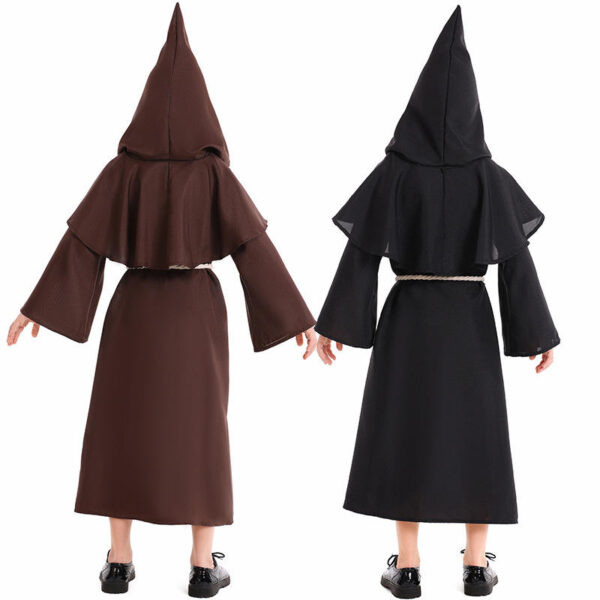 Brown Black Monk Priest Robes - Image 3