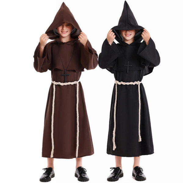 Brown Black Monk Priest Robes - Image 4