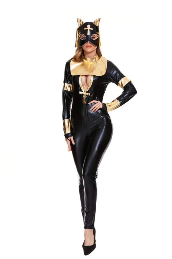 Cat Woman Costume With Facemask - Image 3