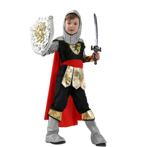 Boys Medieval Historical Roman Warrior Costume - Image 3