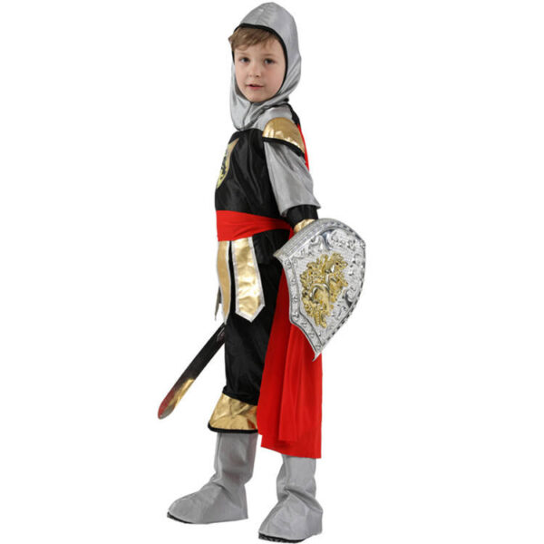Boys Medieval Historical Roman Warrior Costume - Image 5