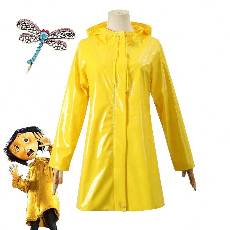 Movie Coraline & the Secret Door Caroline Yellow Raincoat Costume