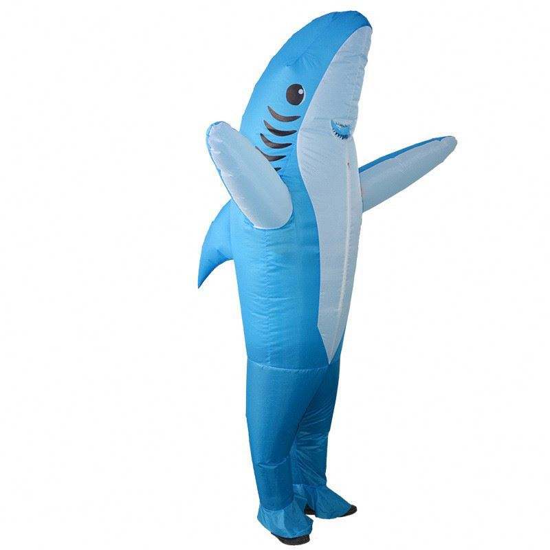 Adult Blue Shark Fully Body Inflatable Costumes