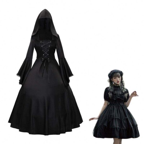 Women's Gothic Dress With Hood