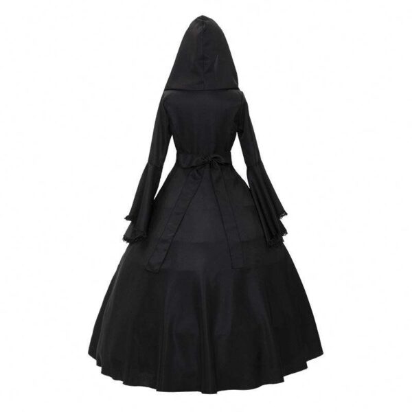 Women's Gothic Dress With Hood - Image 4